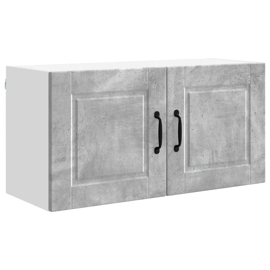 Meuble mural PORTO Gris béton 80 x 31 x 40 cm Bois d'ingénierie - 2