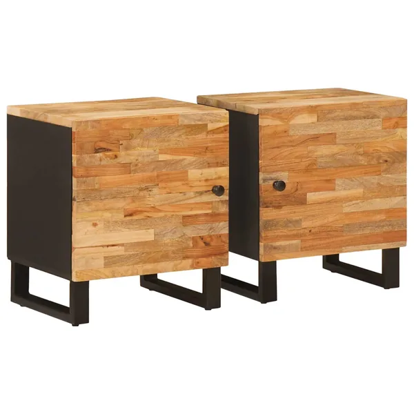 Cabinet de chevet 2 pcs Marron 40 x 33 x 46 cm