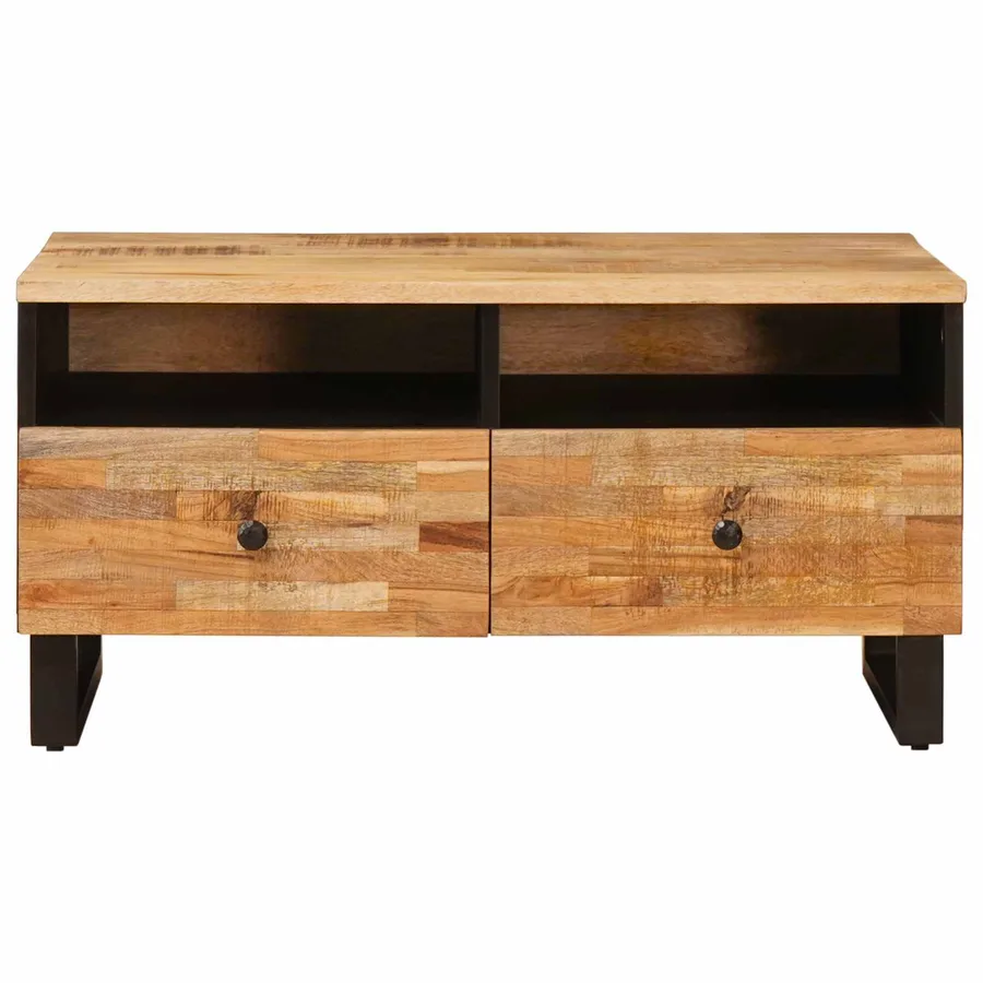 Table basse Marron 80 x 54 x 40 cm Bois de mangue massif - 3