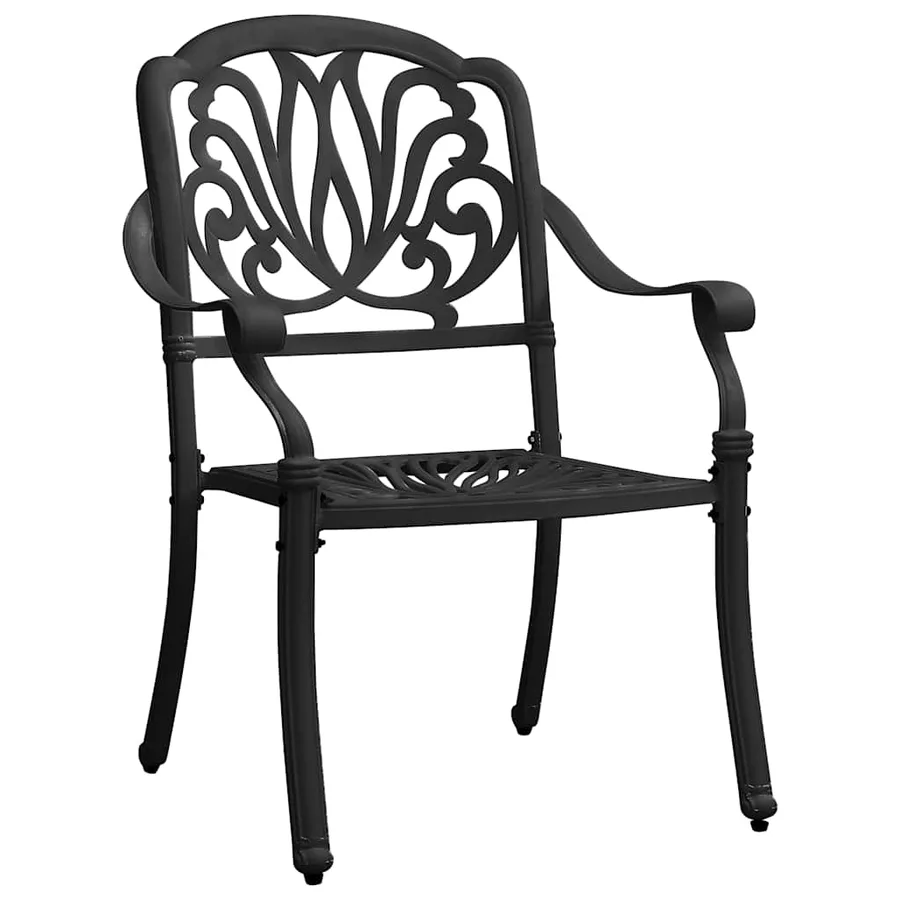 Ensemble de bistro 5 pcs Aluminium coulé Noir - 3