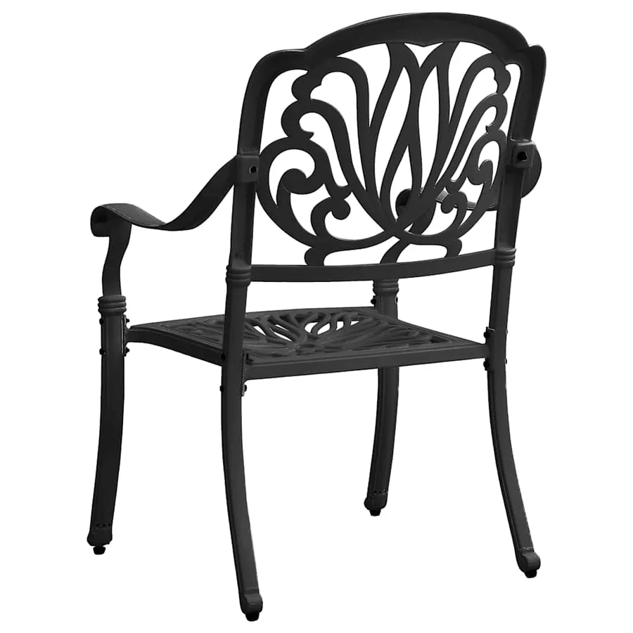 Ensemble de bistro 5 pcs Aluminium coulé Noir - 4
