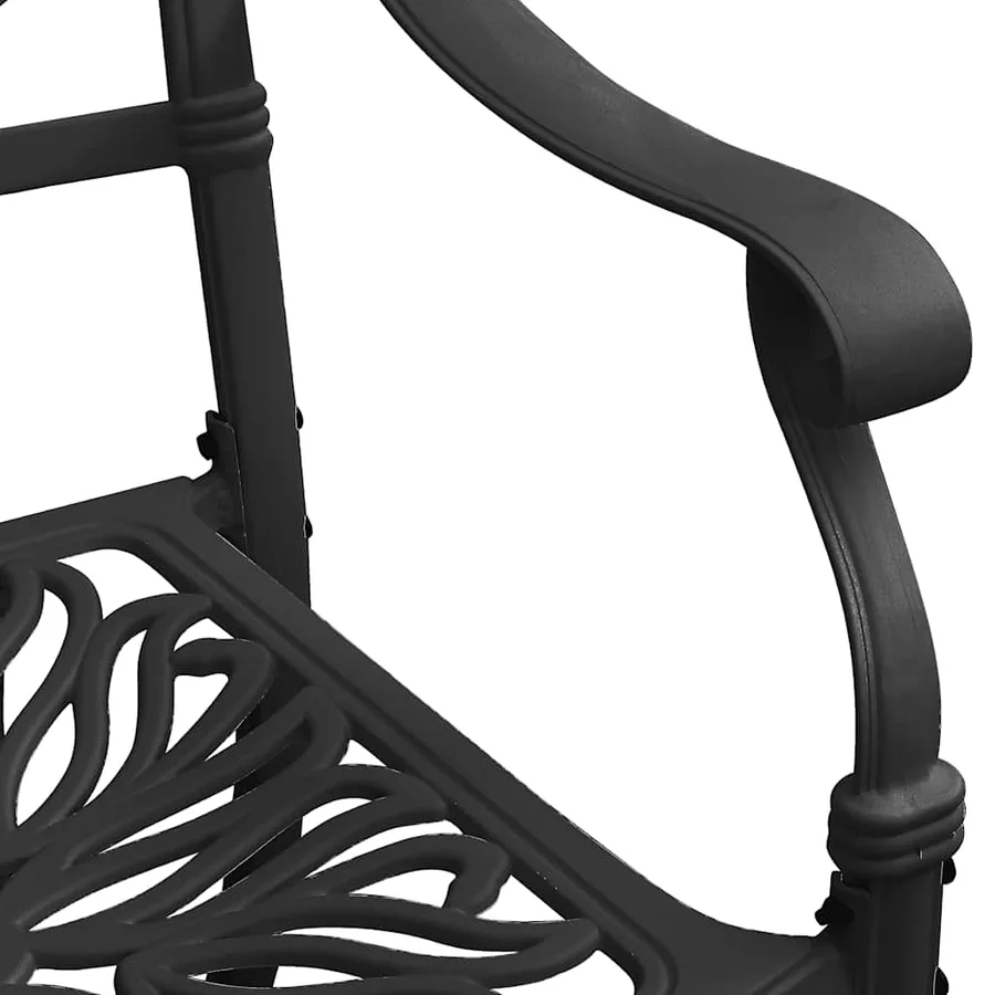 Ensemble de bistro 5 pcs Aluminium coulé Noir - 7