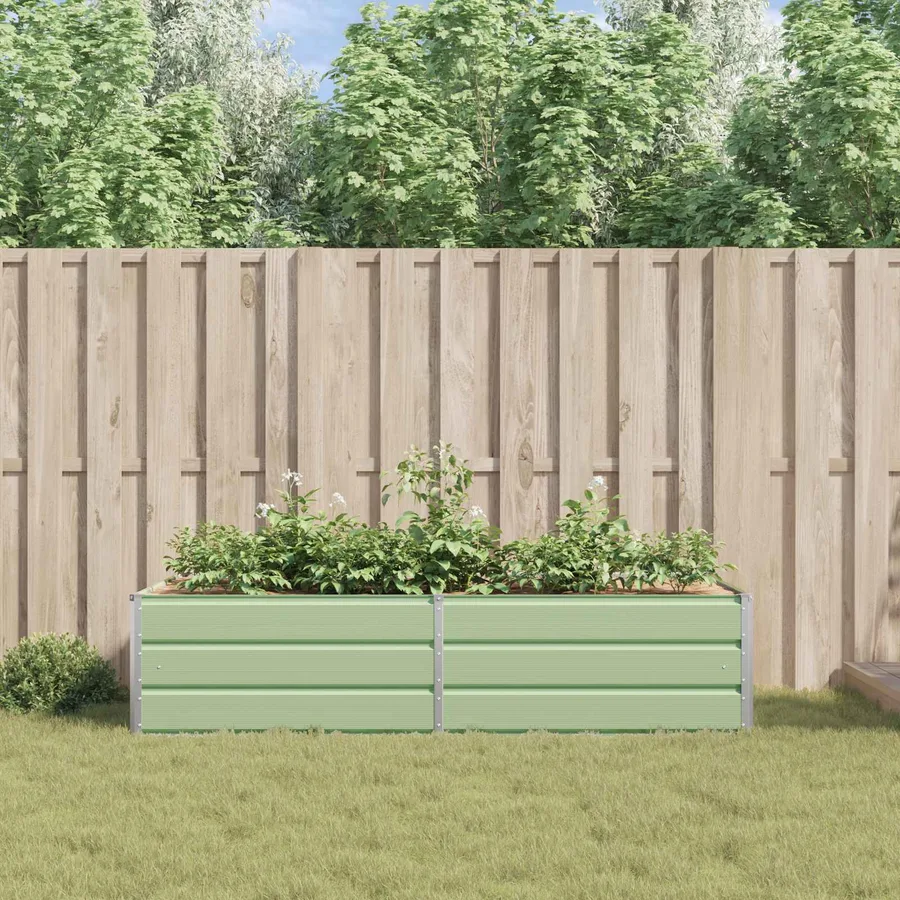 Jardinière Vert pastel 195 x 100 x 45 cm Acier galvanisé - 4