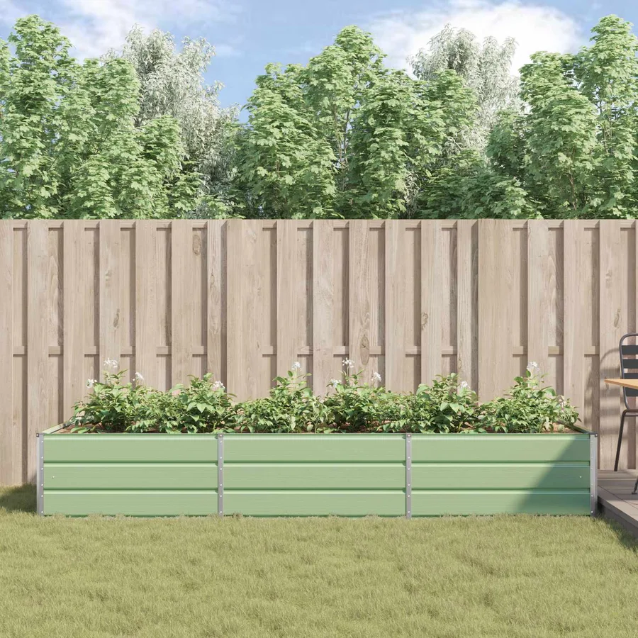 Jardinière Vert pastel 290 x 100 x 45 cm Acier galvanisé - 4
