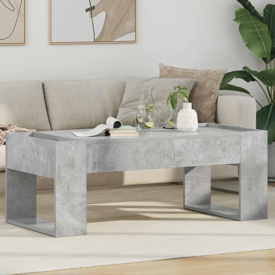 Table basse Gris béton 110 x 50 x 41 cm Bois d'ingénierie