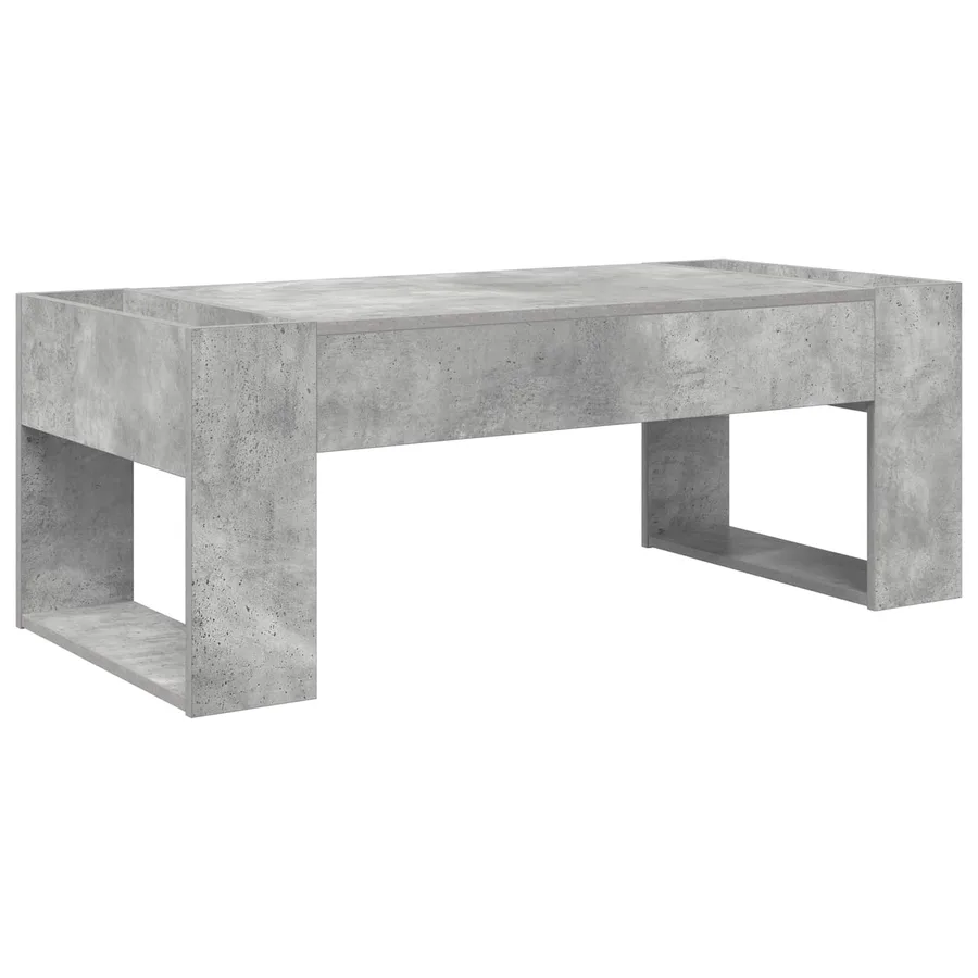 Table basse Gris béton 110 x 50 x 41 cm Bois d'ingénierie - 7