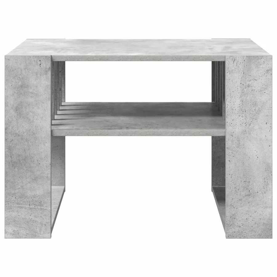 Table basse Gris béton 66 x 49,5 x 45 cm Bois d'ingénierie - 5