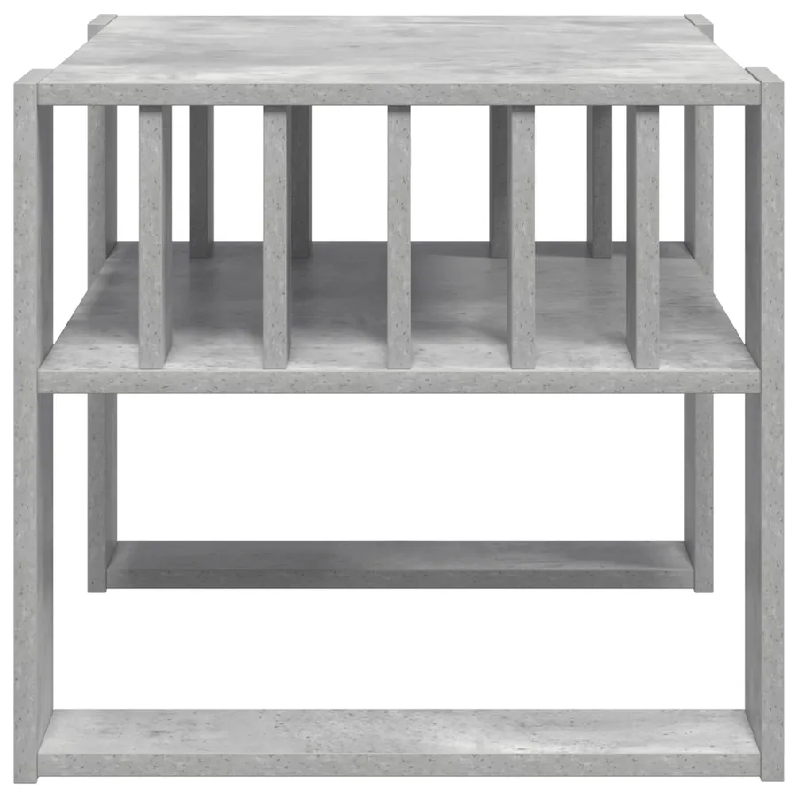 Table basse Gris béton 66 x 49,5 x 45 cm Bois d'ingénierie - 6
