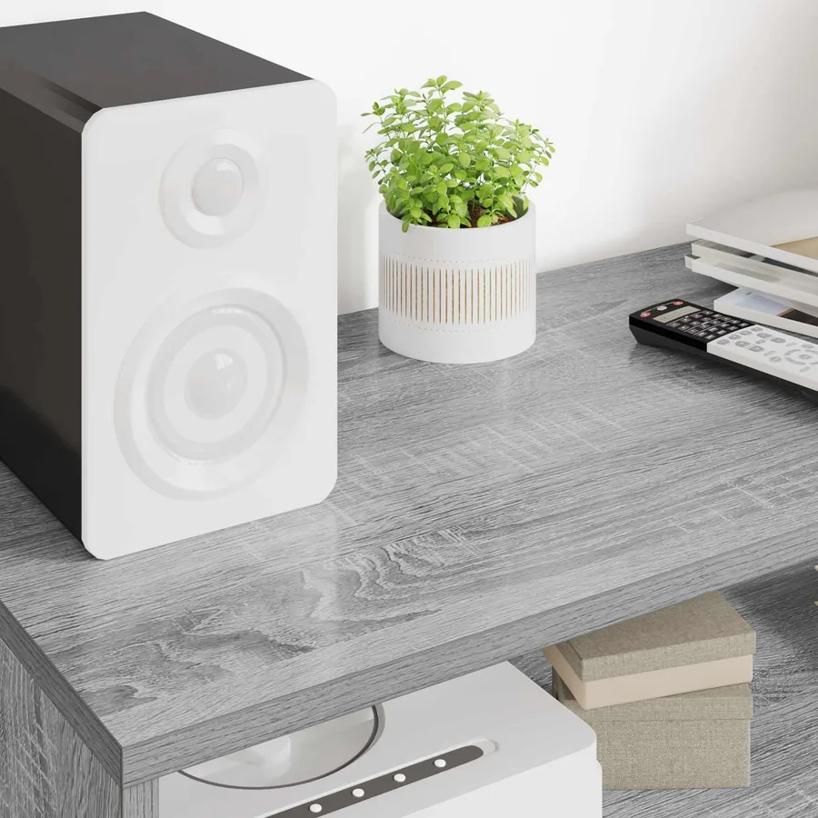 Meuble TV Gris Sonoma 100 x 35 x 40 cm Bois d'ingénierie - 4