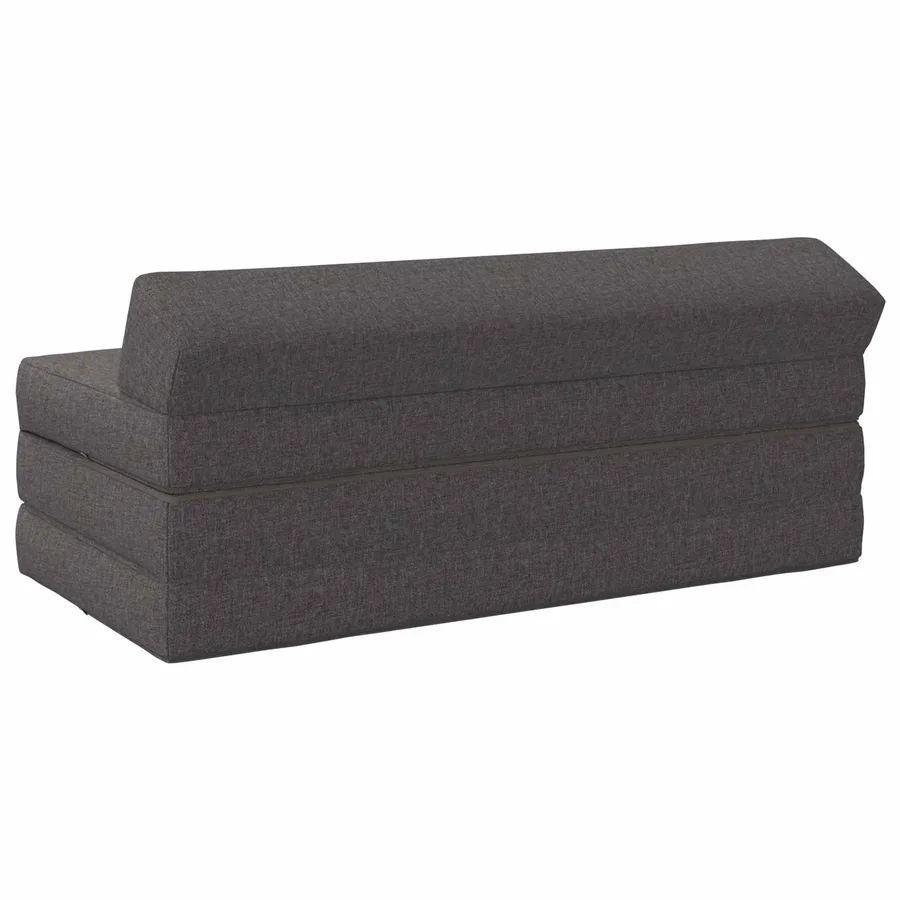 Canapé-lit pliable Gris clair 120 x 60 x 49 cm Tissu - 4