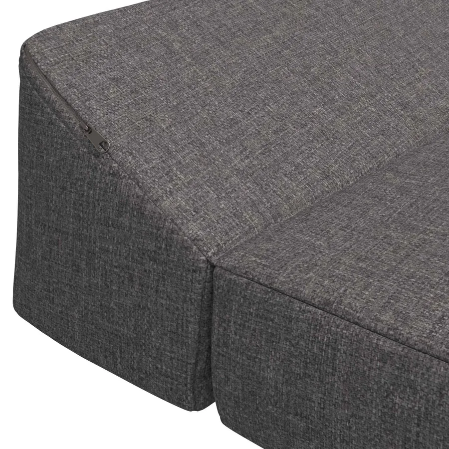 Canapé-lit pliable Gris clair 120 x 60 x 49 cm Tissu - 5