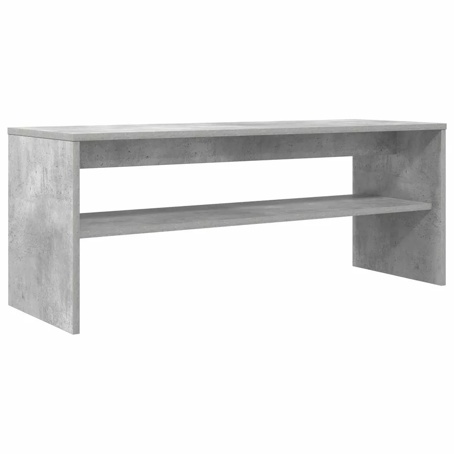 Meuble TV Gris béton 100 x 35 x 40 cm Bois d'ingénierie - 2