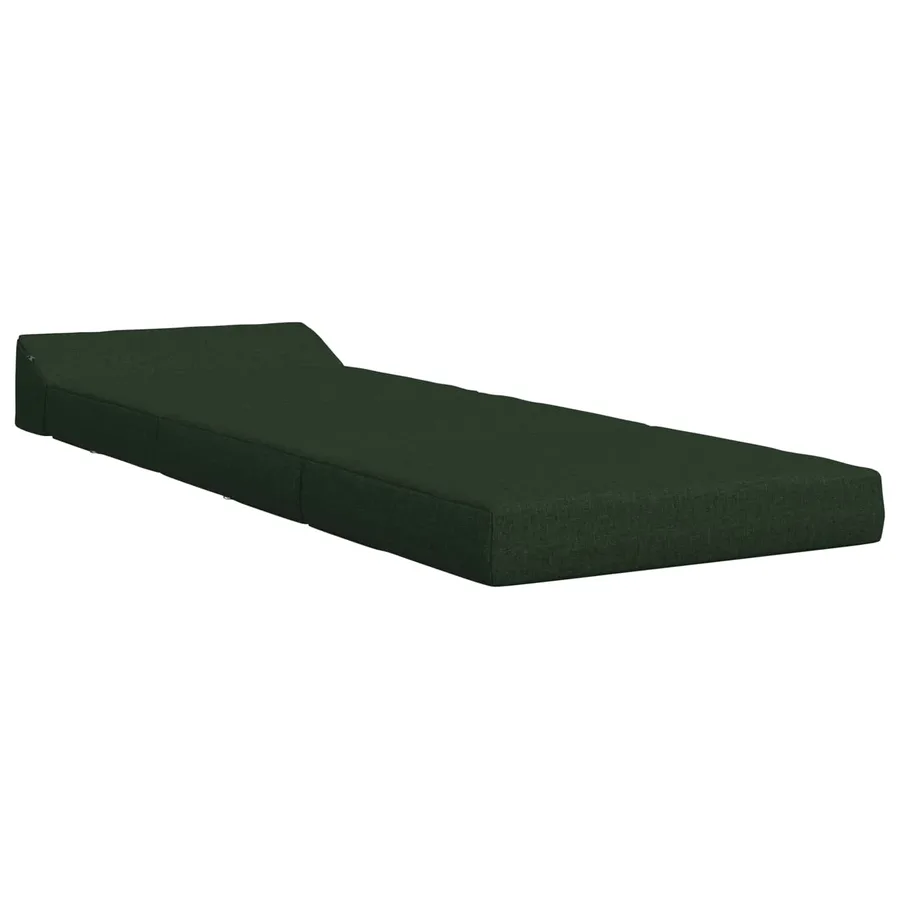 Canapé-lit pliable Vert foncé 200 x 70 x 10 cm Tissu - 2