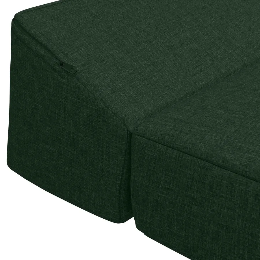 Canapé-lit pliable Vert foncé 200 x 70 x 10 cm Tissu - 5