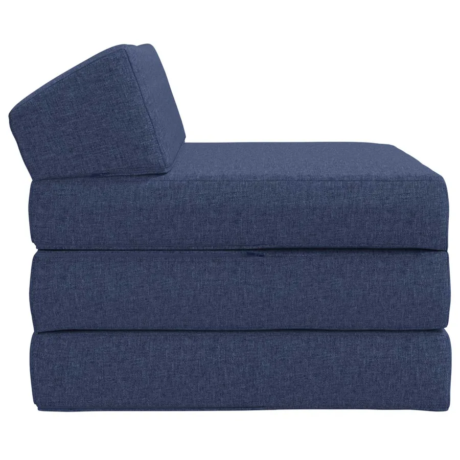 Canapé-lit pliable Bleu 200 x 70 x 10 cm Tissu - 3