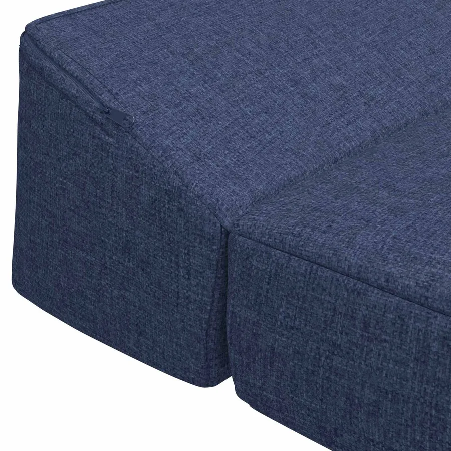 Canapé-lit pliable Bleu 200 x 70 x 10 cm Tissu - 5
