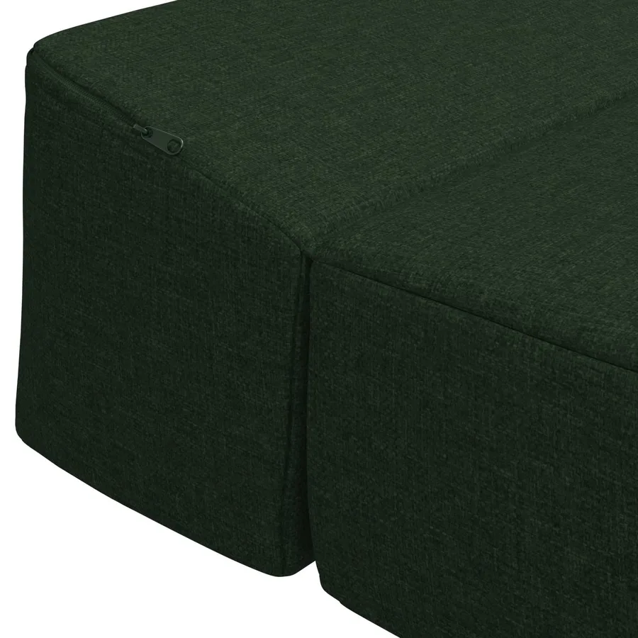 Canapé-lit pliable Vert foncé 200 x 70 x 15 cm Tissu - 6
