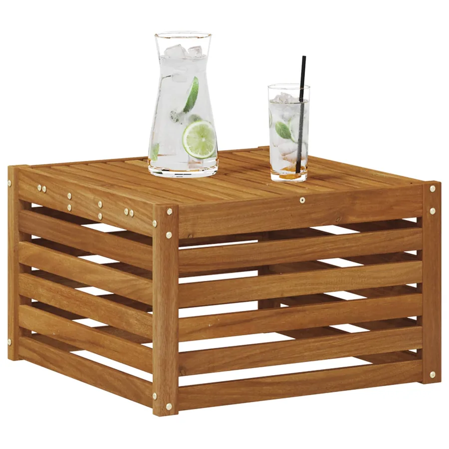 Table de jardin Bois d'Acacia Massif Naturel 59 x 59 x 37 cm - 3