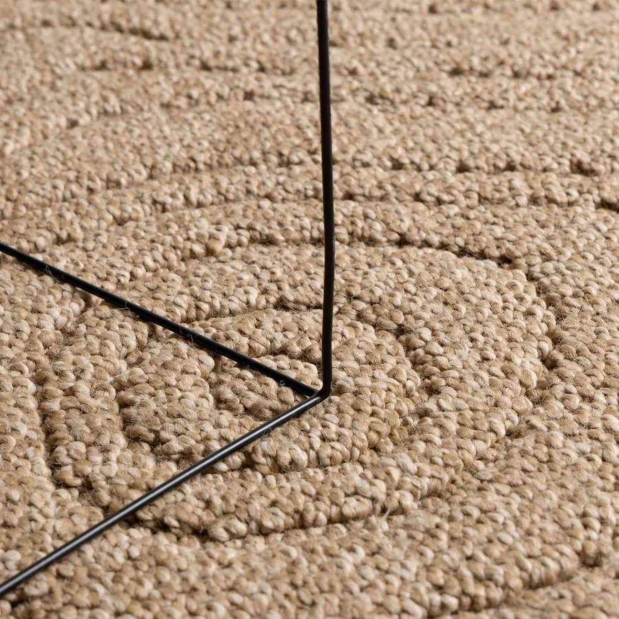 Tapis de surface Moiré AGIRA Naturel 200 x 80 cm Polyester - 5