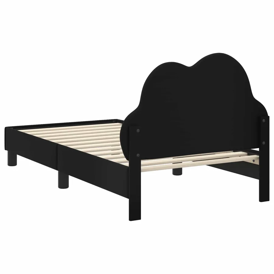 Cadre de lit pour enfants avec tête de lit Noir 80 x 160 cm PU - 7