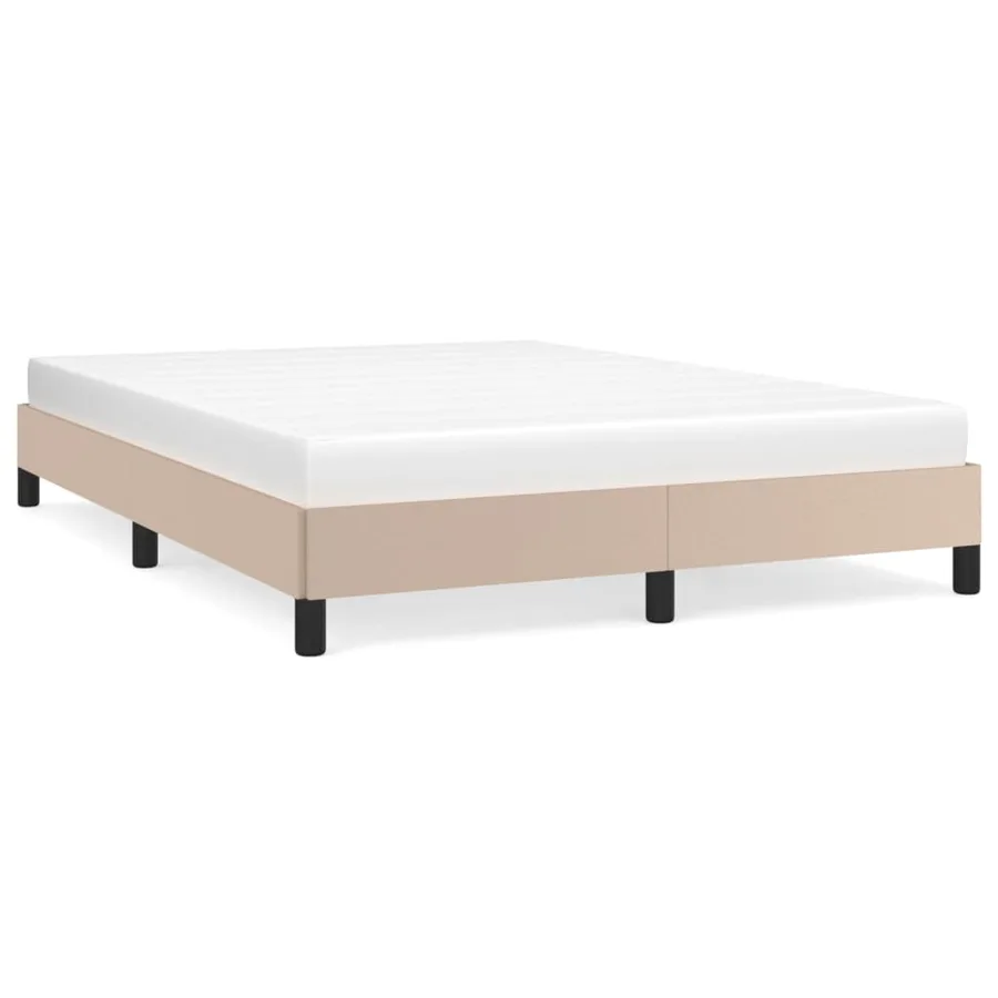 Cadre de lit sans matelas cappuccino 140x190 cm similicuir - 2