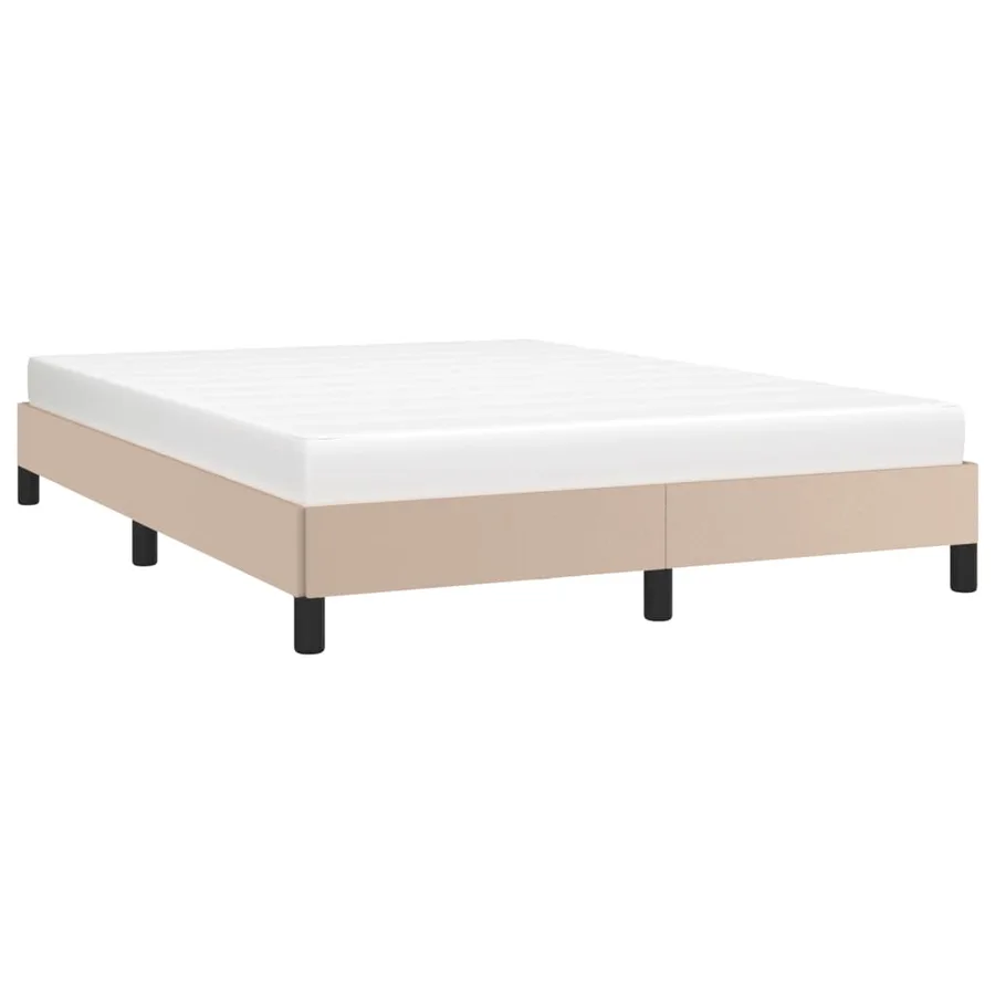 Cadre de lit sans matelas cappuccino 140x190 cm similicuir - 3