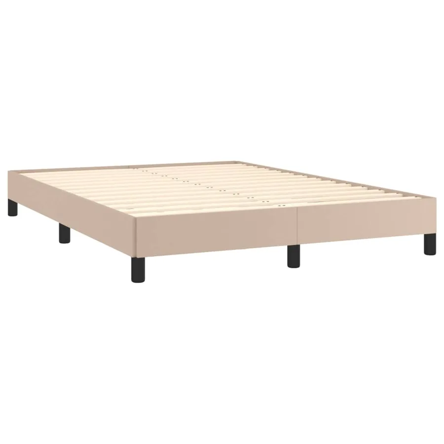 Cadre de lit sans matelas cappuccino 140x190 cm similicuir - 4
