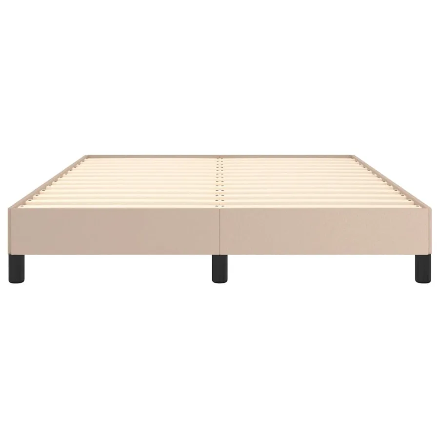 Cadre de lit sans matelas cappuccino 140x190 cm similicuir - 5