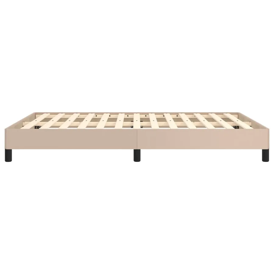 Cadre de lit sans matelas cappuccino 140x190 cm similicuir - 6