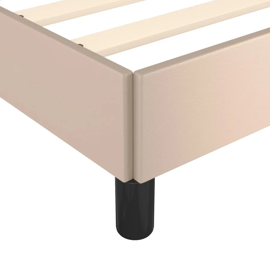 Cadre de lit sans matelas cappuccino 140x190 cm similicuir - 7