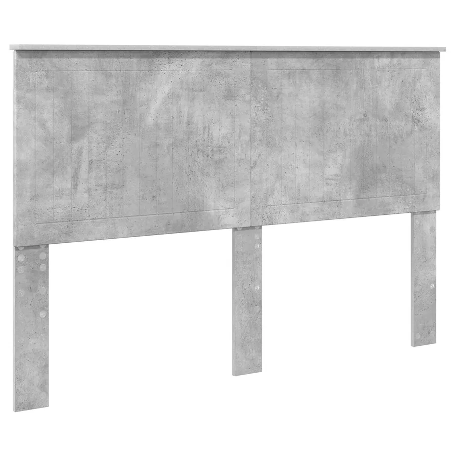 Cadre de lit Gris béton 150 x 200 cm Bois d'ingénierie - 7