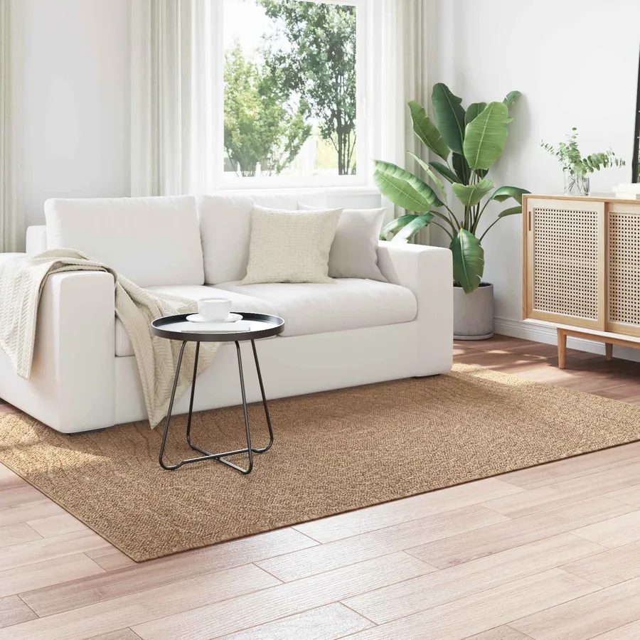 Tapis de surface Moiré AGIRA Naturel 200 x 140 cm Polyester