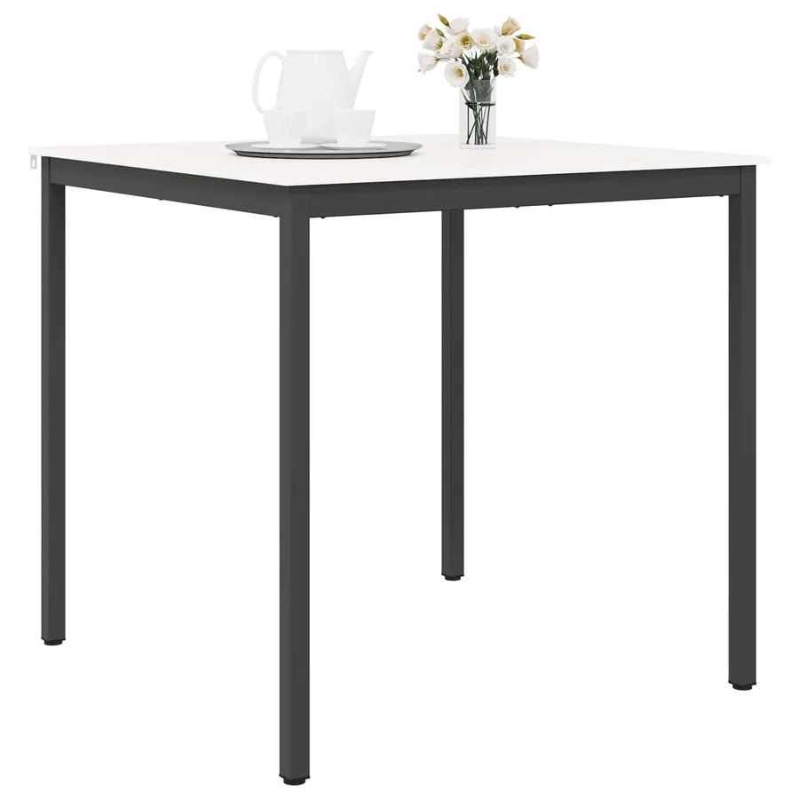Table de bar Blanc 110 x 110 x 105 cm Bois de pin massif - 3