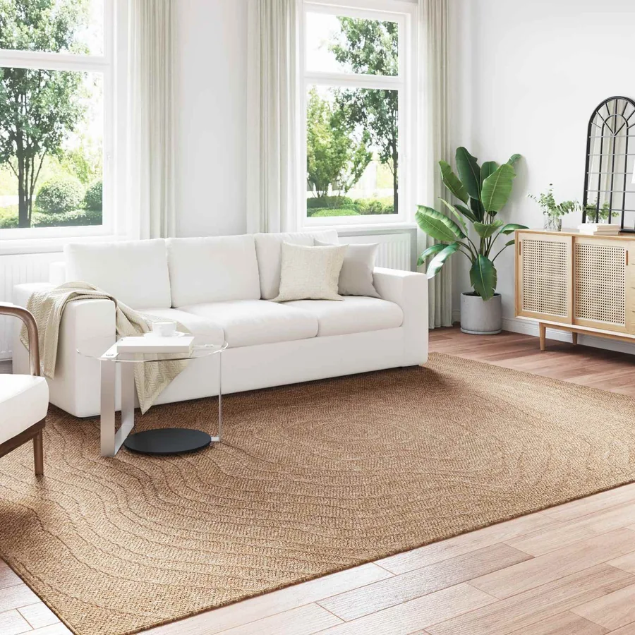 Tapis de surface Moiré AGIRA Naturel 340 x 240 cm Polyester