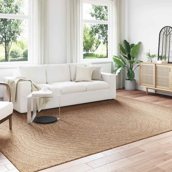 Tapis de surface Moiré AGIRA Naturel 340 x 240 cm Polyester