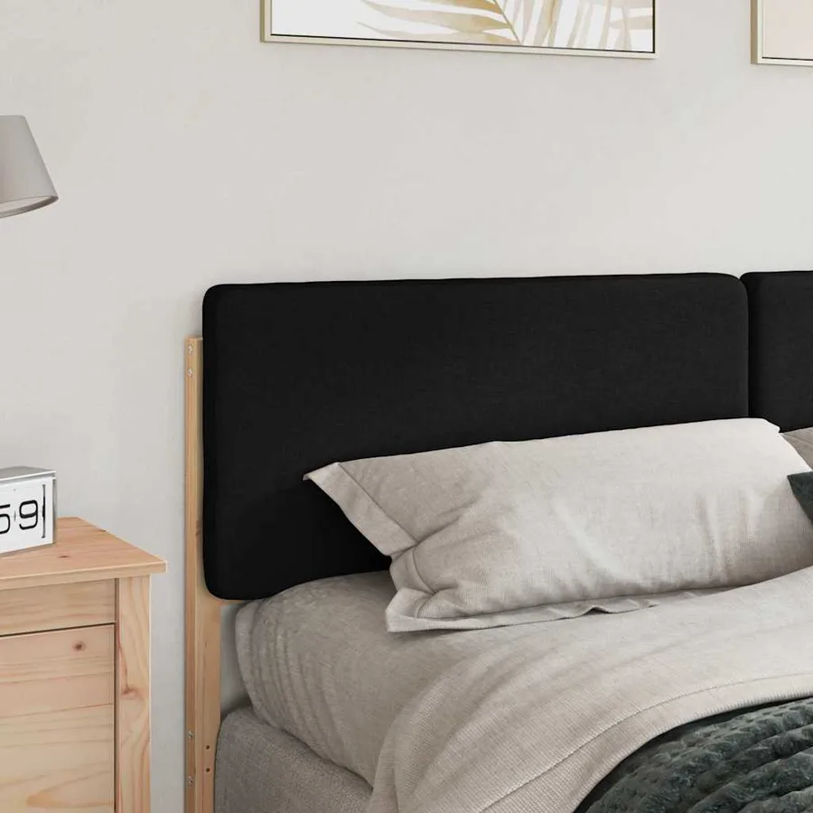 Tête de lit capitonnée Marron et Noir 180 cm Pin massif - 3