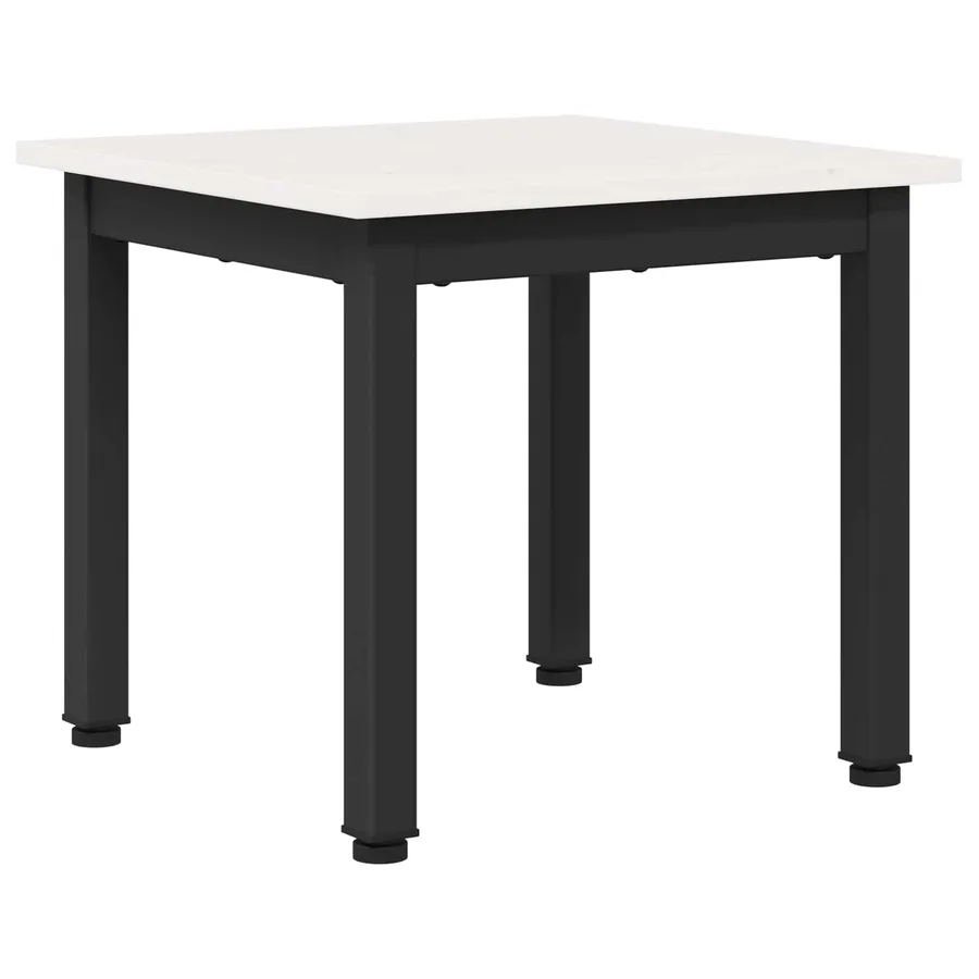 Table basse Blanc 40 x 40 x 36 cm Bois de pin massif - 2