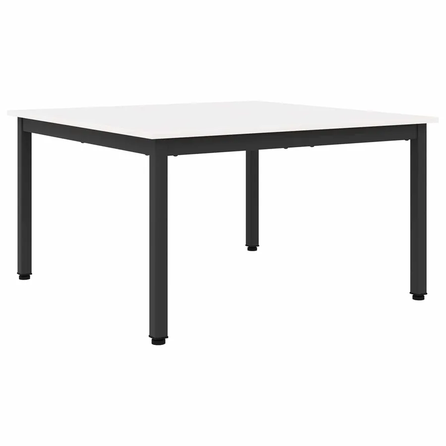 Table basse Blanc 80 x 80 x 45 cm Bois de pin massif - 2
