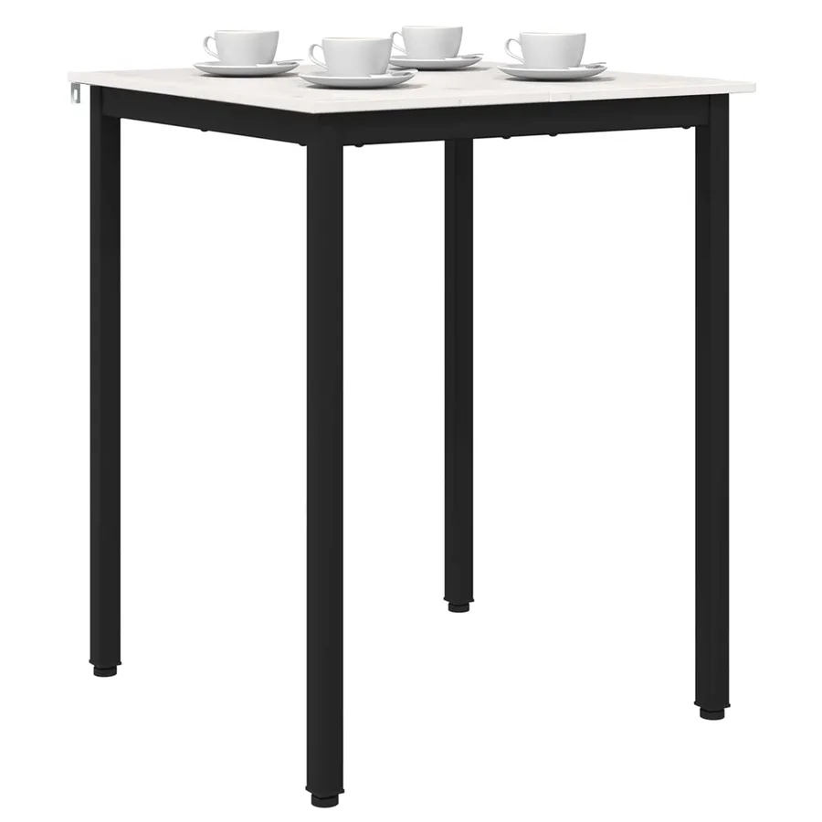 Table de salle à manger / Table de repas Blanc 60 x 60 x 75 cm - 3