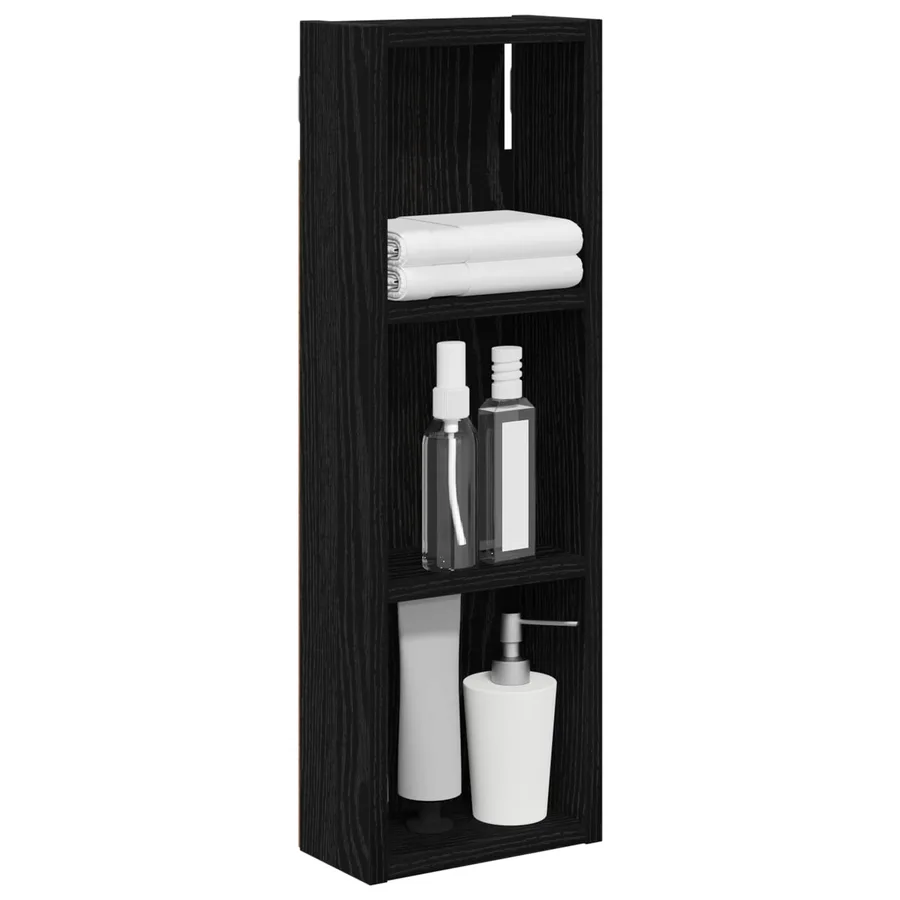 Armoire murale de salle de bain Chêne Noir 20 x 10 x 60,5 cm - 3