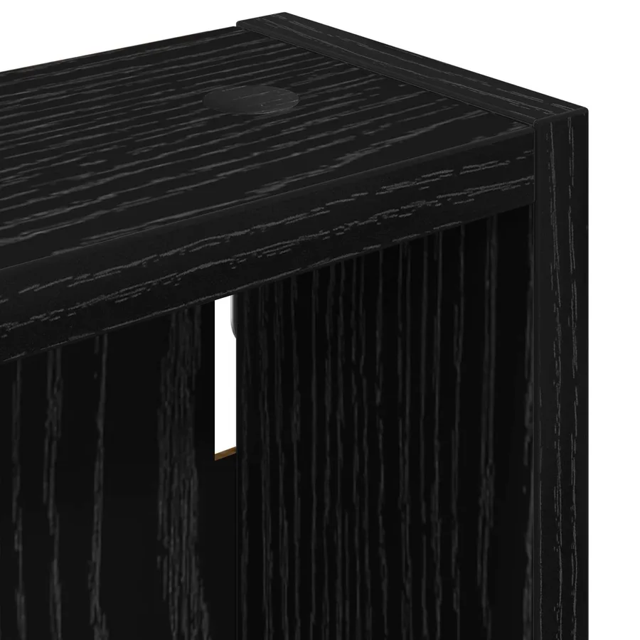 Armoire murale de salle de bain Chêne Noir 20 x 10 x 60,5 cm - 9