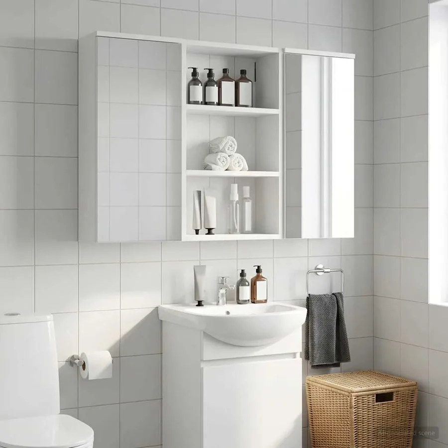 Armoire murale de salle de bain Blanc 40 x 16 x 62,5 cm
