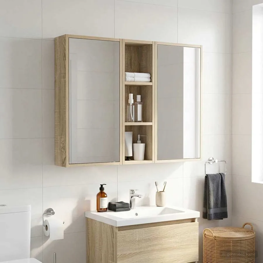 Armoire murale de salle de bain Chêne Sonoma 20 x 14 x 70 cm - 4