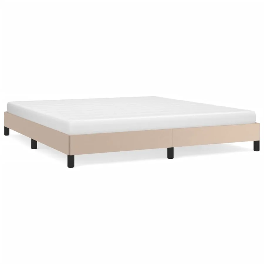 Cadre de lit sans matelas cappuccino 160x200 cm similicuir - 2