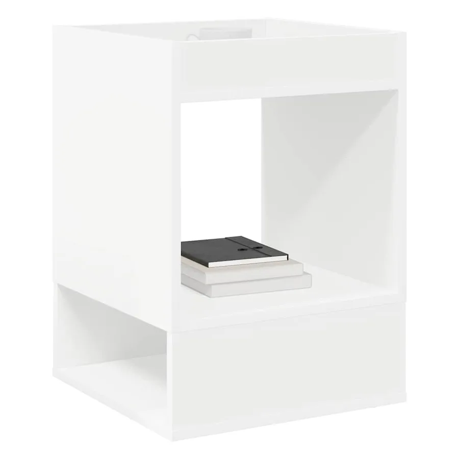 Table d'appoint Blanc 40 x 40 x 56 cm Bois d'ingénierie - 3