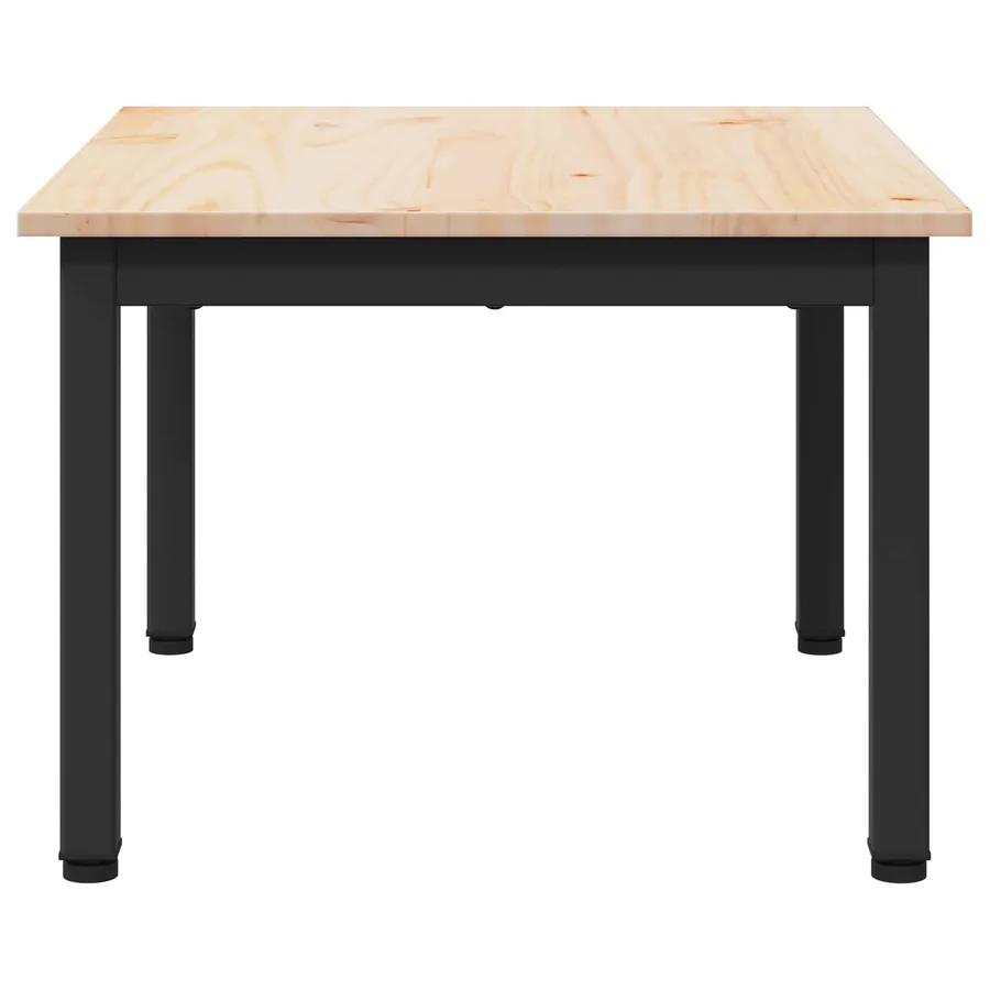 Table basse Naturel 60 x 50 x 36 cm Bois de pin massif - 6
