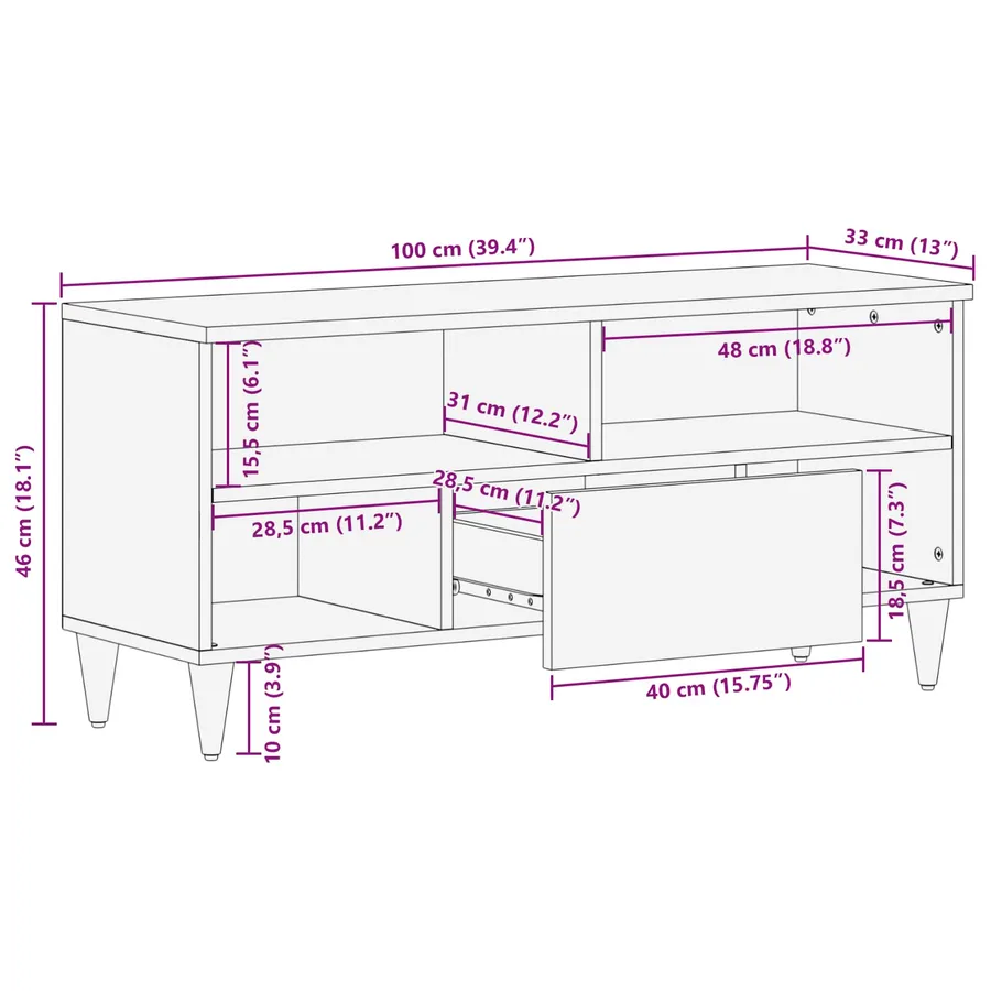 Armoires de rangement Multicolore 100 x 33,5 x 46 cm - 10