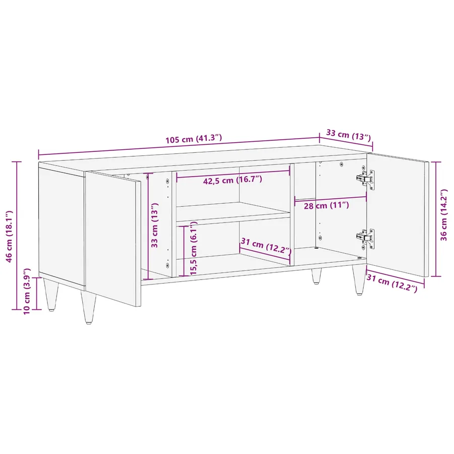 Armoires de rangement avec porte Multicolore 105 x 33,5 x 46 cm - 10