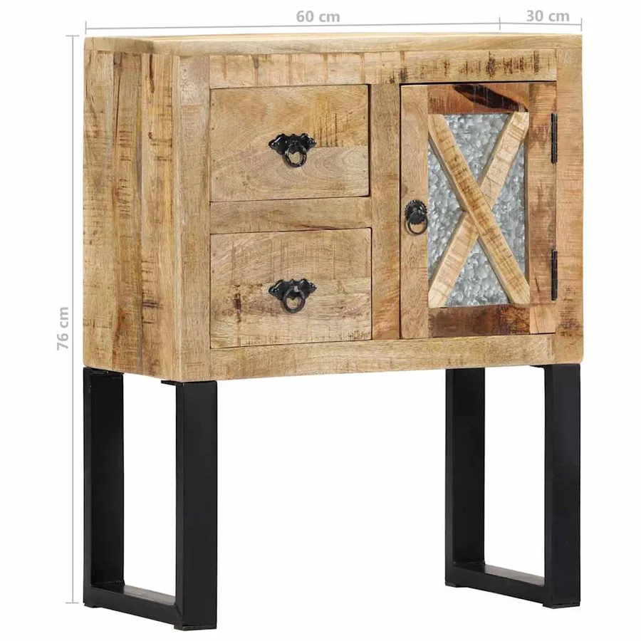 Buffet 60x30x76 cm Bois de manguier massif - 10