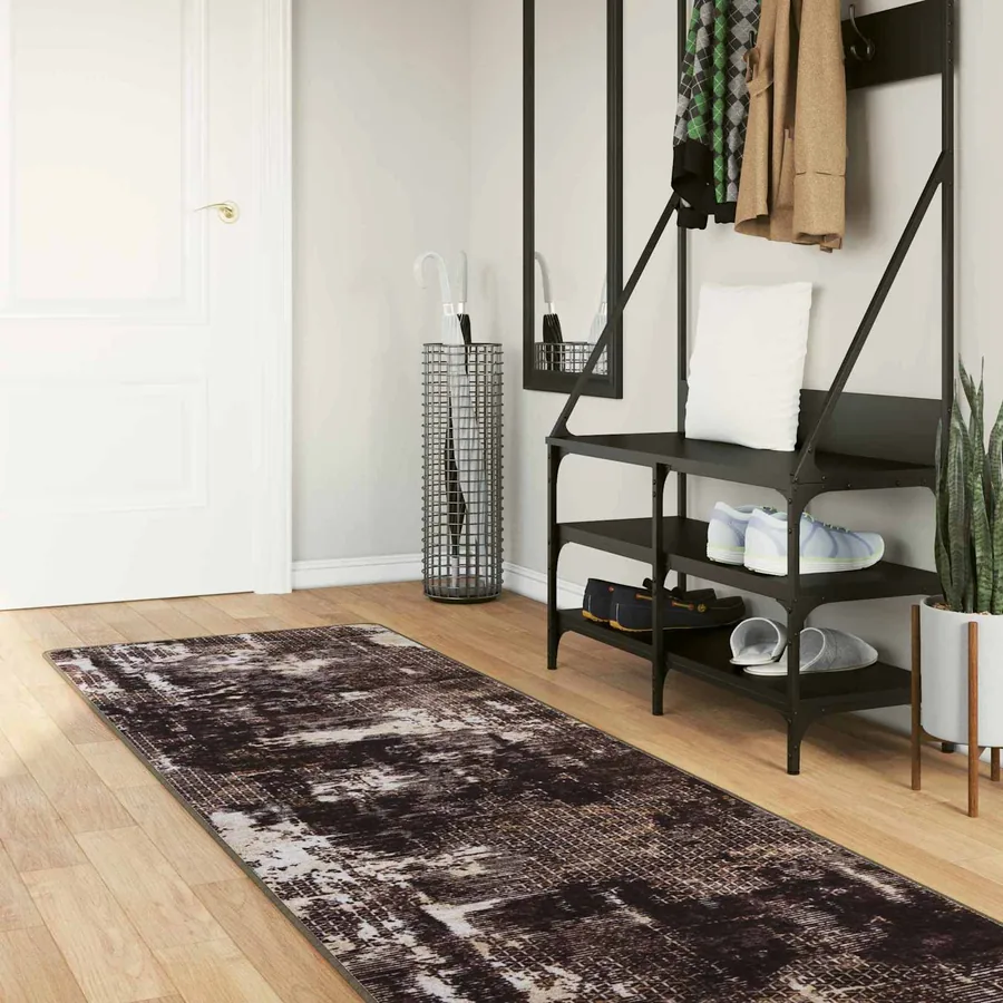 Coureur de Tapis MARSA Noir 80 x 450 cm Polyester et PVC